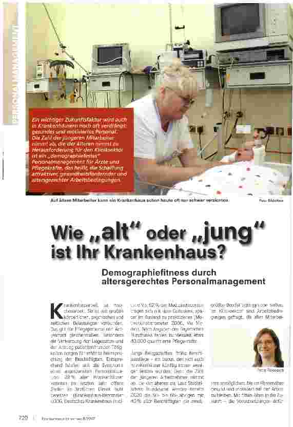 Vorschauseite 1: Wie alt oder jung ist Ihr Krankenhaus?