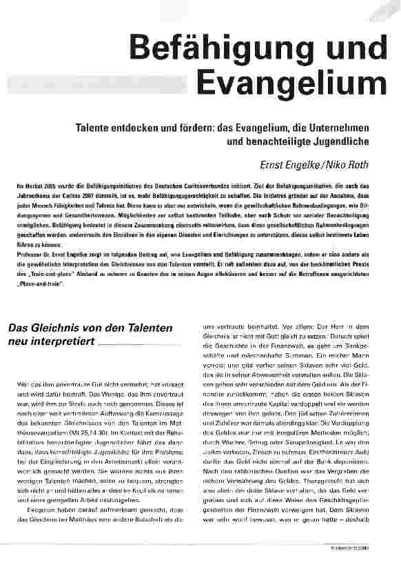 Vorschauseite 1: Befähigung und Evangelium