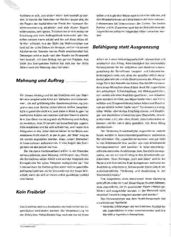 Vorschauseite 2: Befähigung und Evangelium