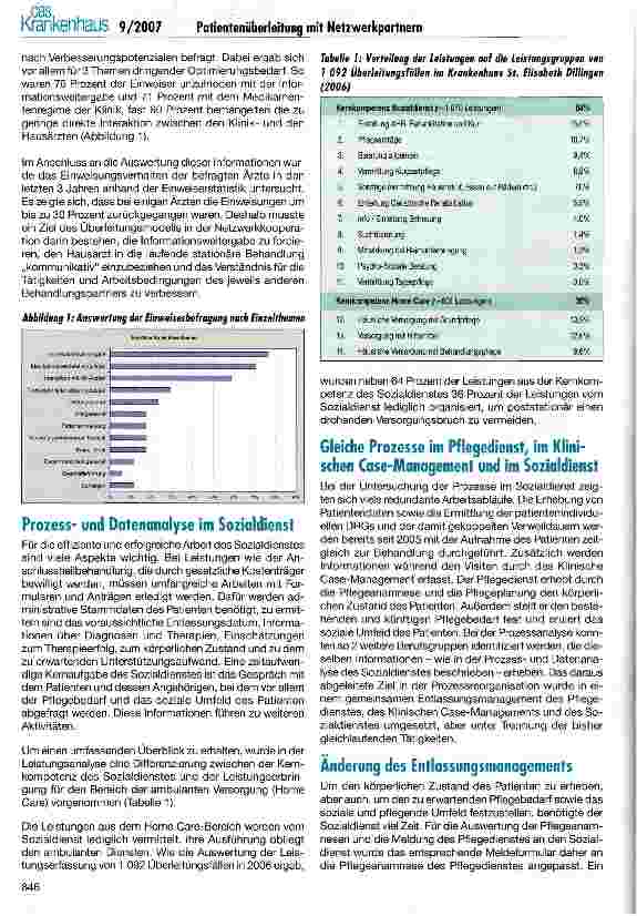 Vorschauseite 2: Patientenüberleitung mit Netzwerkpartnern als strategisches Instrument bei der Versorgung einer Region