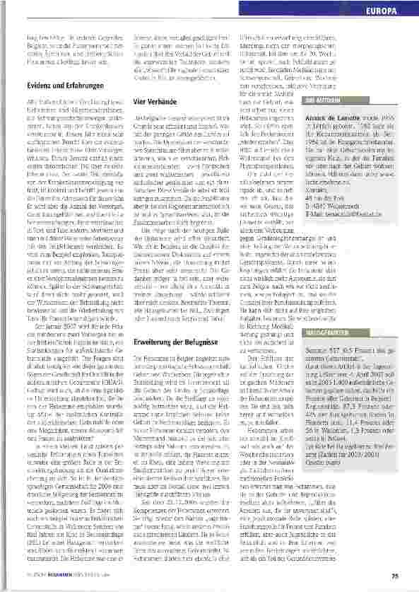 Vorschauseite 2: Geburtshilfe im Vielvölkerstaat Belgien