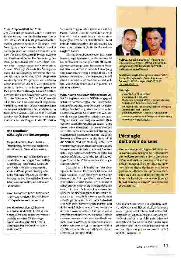 Vorschauseite 2: Ökologie muss sinnvoll sein -nicht nur ökologisch