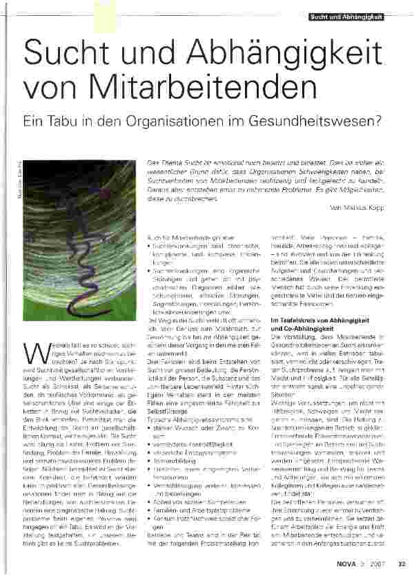 Vorschauseite 1: Sucht und Abhängigkeit von Mitarbeitenden