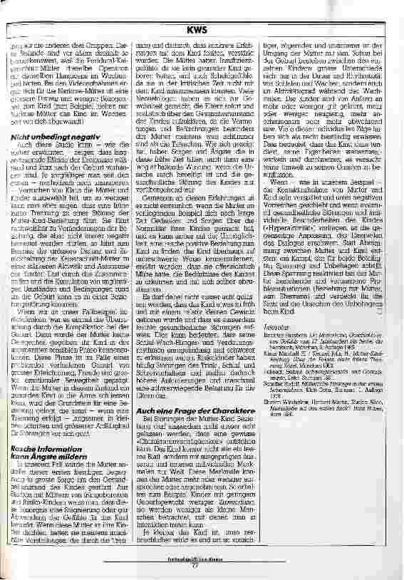 Vorschauseite 5: Trennung nach der Geburt erschwert die Synchronisation Einflüsse auf die Entwicklung der Mutter-Kind-Beziehung