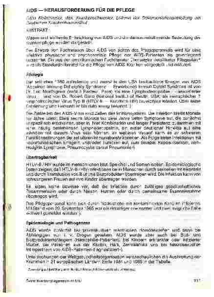 Vorschauseite 1: AIDS - Herausforderung für die Pflege