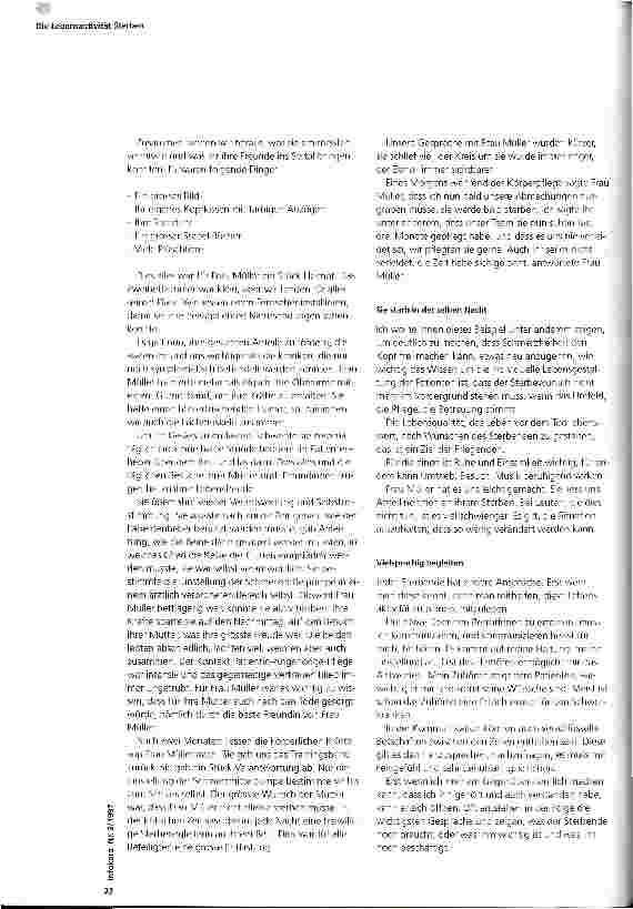 Vorschauseite 2: Die Lebensaktivität Sterben