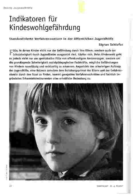 Vorschauseite 1: Indikatoren für Kindeswohlgefährdung