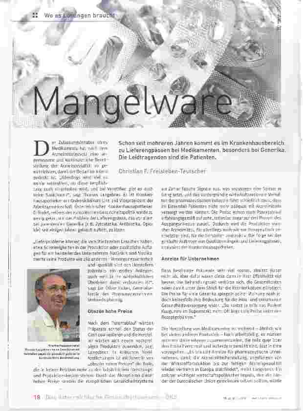 Vorschauseite 1: Mangelware