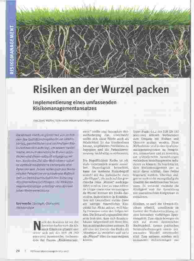 Vorschauseite 1: Risiken an der Wurzel packen