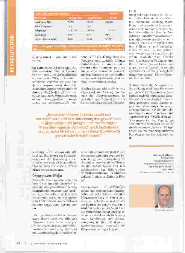 Vorschauseite 3: Ist die Zukunft der Rehabilitation geriatrisch?