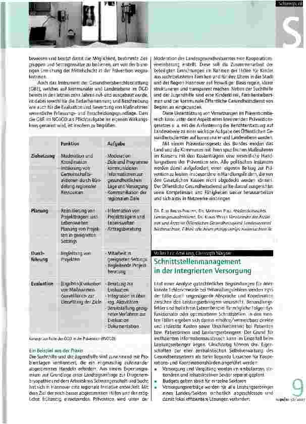 Vorschauseite 2: Zeitgemäße Prävention durch den Öffentlichen Gesundheitsdienst