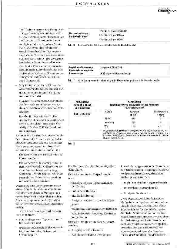 Vorschauseite 4: Beherrschung und Kontrolle der Umgebungsbedingungen bei der Sterilisation