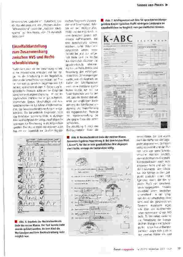 Vorschauseite 6: Das Heidelberger Vorschulscreening zur auditiven Wahrnehmung und Sprachverarbeitung (HVS) in der logopädischen Diagnostik