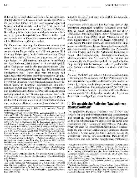 Vorschauseite 2: Die Rolle des Patienten im Gesundheitswesen und in der Gesundheitspolitik