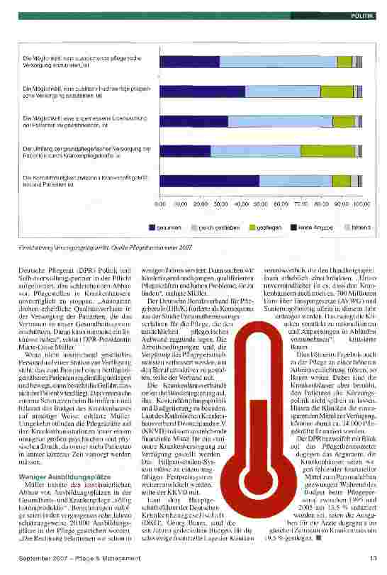 Vorschauseite 2: Pflegekräfte immer stärker belastet