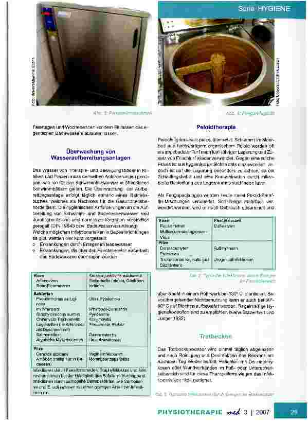 Vorschauseite 3: Hygienemaßnahmen in der Physiotherapie Teil III: Naßbereich der PT-Abteilung