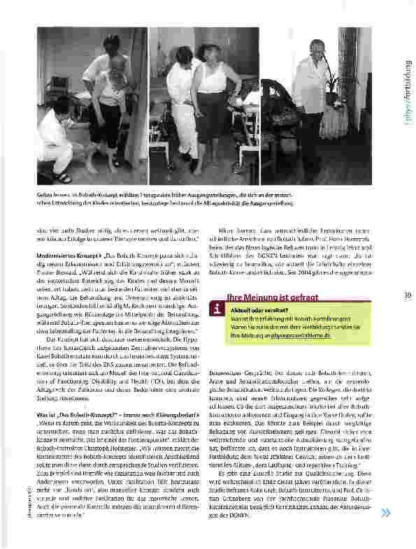 Vorschauseite 2: Fortbildung Bobath 2007 Ein altes Konzept muss sich neu behaupten