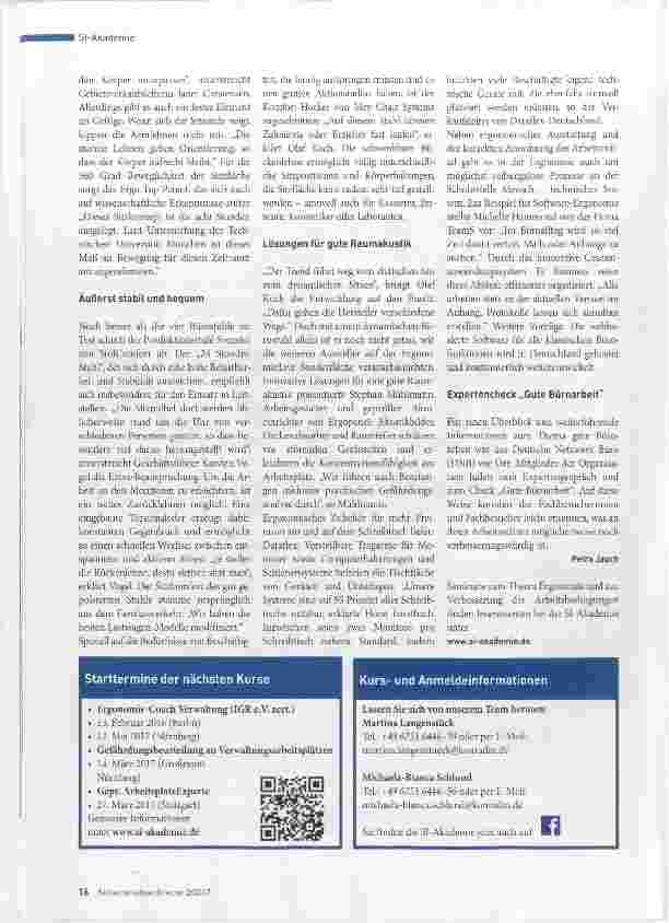 Vorschauseite 3: Dynamische Sitzkonzepte im Vergleich
