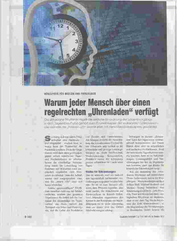 Vorschauseite 1: Warum jeder Mensch über einen regelrechten „Uhrenladen“ verfügt