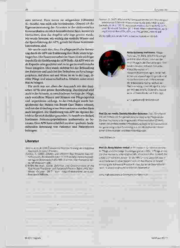 Vorschauseite 4: Die Rolle der Advanced Practice Nurse (APN) in Finnland
