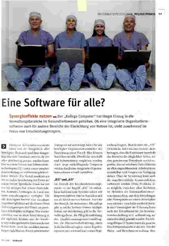 Vorschauseite 1: Eine Software für alle?