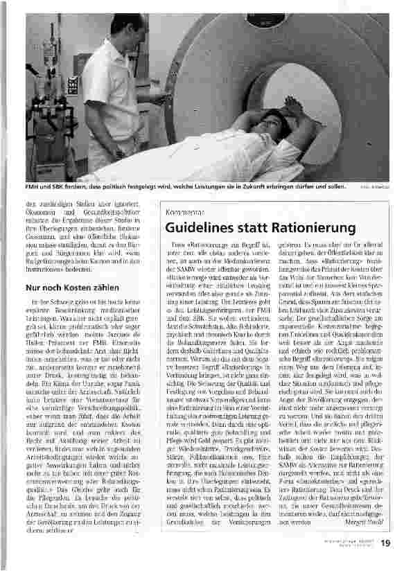 Vorschauseite 2: Ärzte und Pflegende fordern Rationierungs-Diskussion