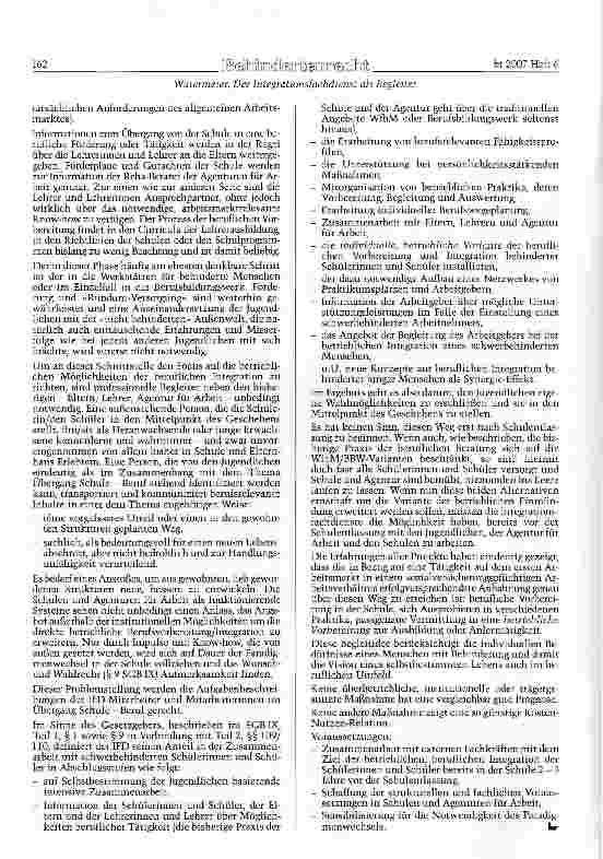Vorschauseite 2: Der Integrationsfachdienst als Begleiter im Prozess der beruflichen Orientierung und Vermittlung