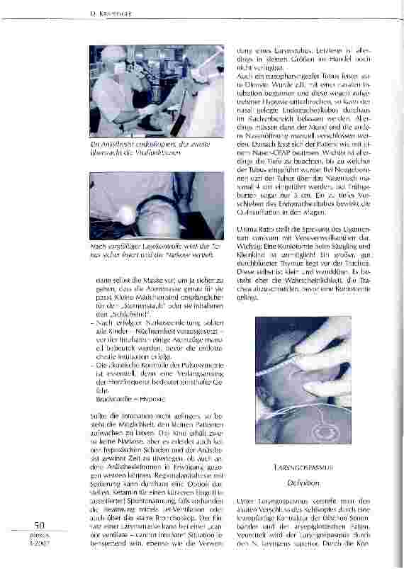 Vorschauseite 4: Komplikationen in der Kinderanästhesie