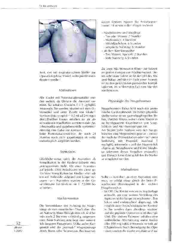 Vorschauseite 6: Komplikationen in der Kinderanästhesie
