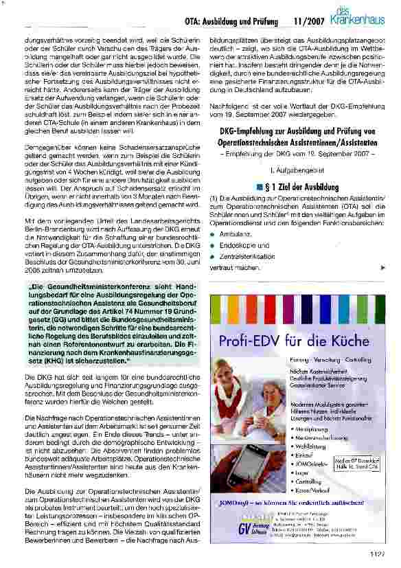 Vorschauseite 3: OTA: Ausbildung und Prüfung