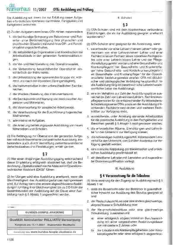 Vorschauseite 4: OTA: Ausbildung und Prüfung