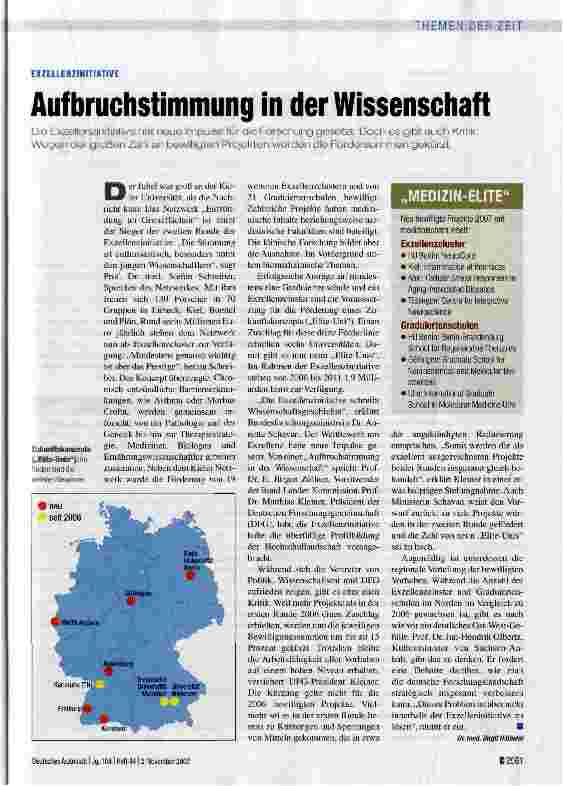 Vorschauseite 1: Aufbruchstimmung in der Wissenschaft
