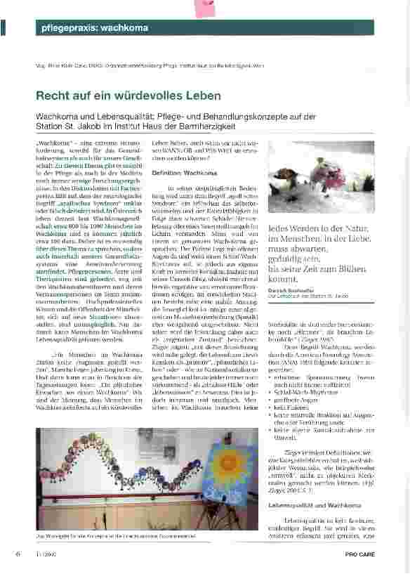 Vorschauseite 1: Recht auf ein würdevolles Leben