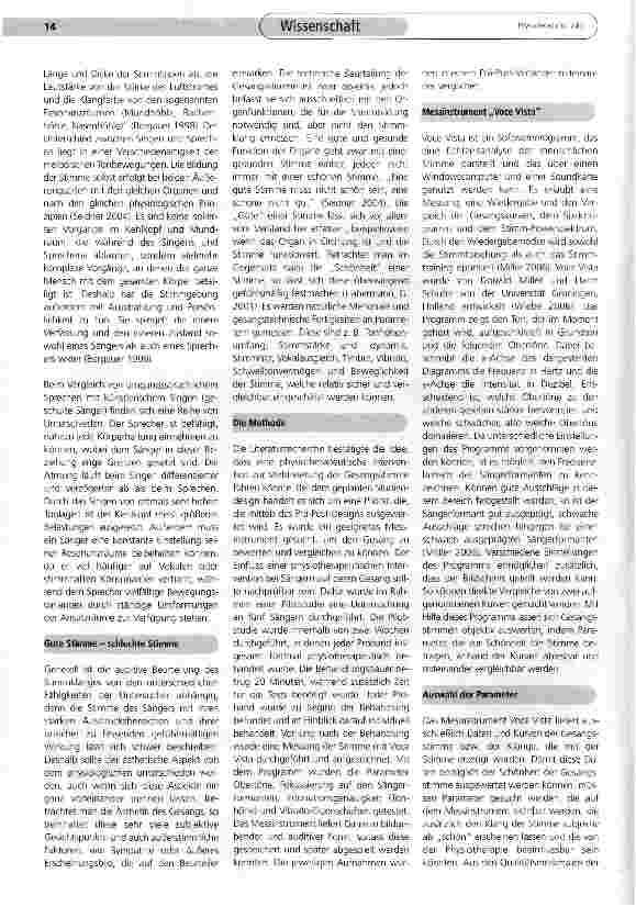 Vorschauseite 2: Pilotstudie zur Verbesserung der Gesangsstimme