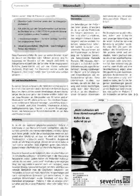 Vorschauseite 3: Pilotstudie zur Verbesserung der Gesangsstimme