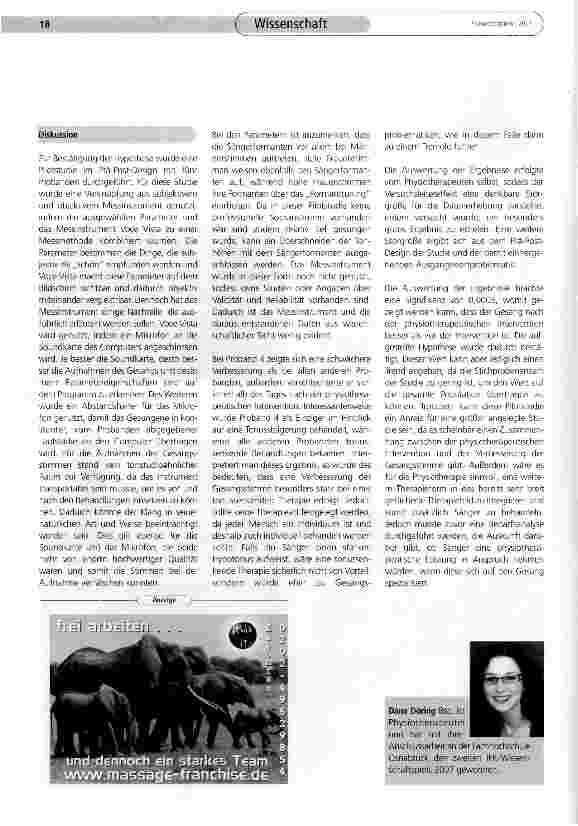 Vorschauseite 6: Pilotstudie zur Verbesserung der Gesangsstimme