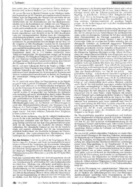Vorschauseite 2: Eingruppierung eines Oberarztes