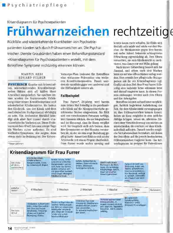 Vorschauseite 1: rechtzeitige Frühwarnzeichen