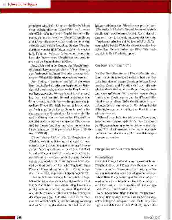 Vorschauseite 3: Der Anspruch auf Versorgung mit (Pflege-)Hilfsmitteln -Versicherungsleistung oder Vorhaltepflicht?