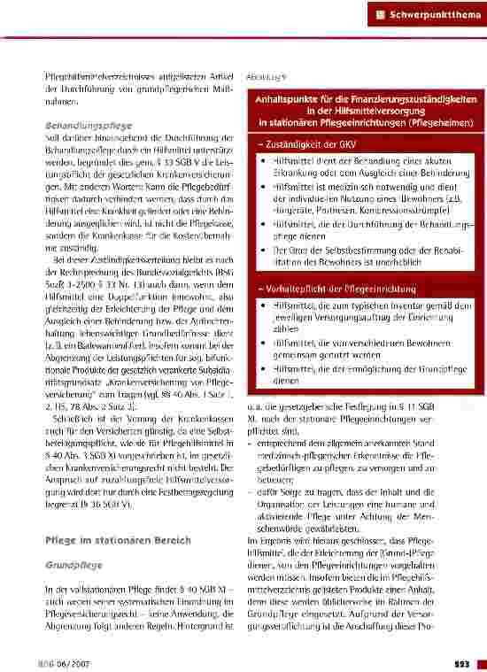 Vorschauseite 4: Der Anspruch auf Versorgung mit (Pflege-)Hilfsmitteln -Versicherungsleistung oder Vorhaltepflicht?