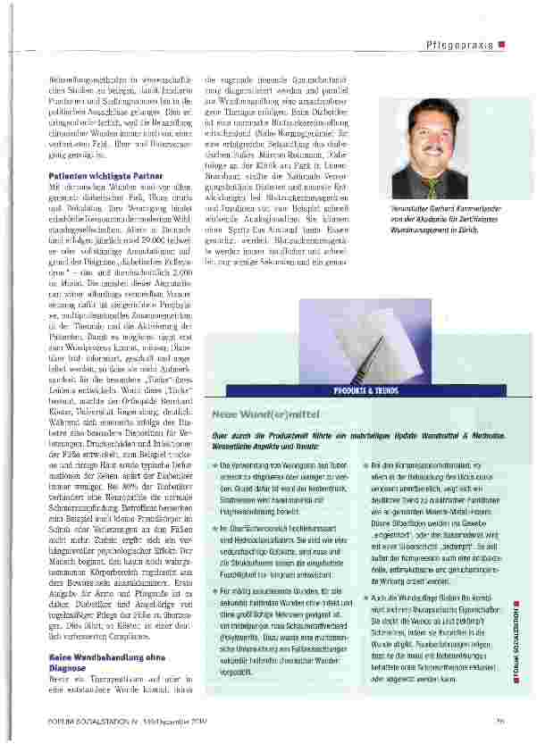 Vorschauseite 2: Moderne Wundtherapie braucht kompetente Partner