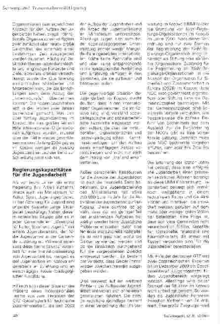 Vorschauseite 4: Jugendarbeit in Nachkriegsgesellschaften