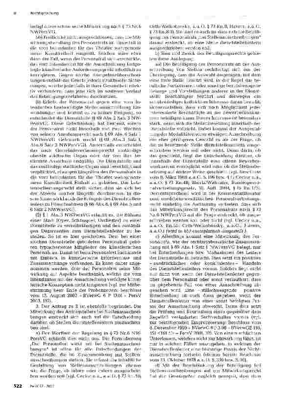 Vorschauseite 3: Rechtsprechung zum Personalvertretungsrecht
