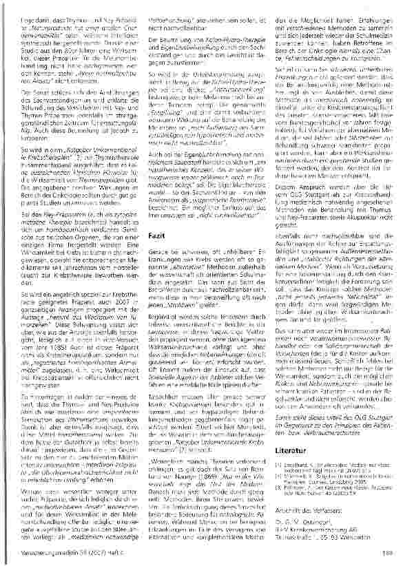Vorschauseite 3: Sind Akupunktur, Thymusund Organpräparate zur Behandlung von Hautkrebs wirklich medizinisch notwendig?