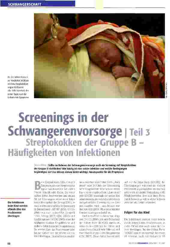 Vorschauseite 1: Screenings in der Schwangerenvorsorge | Teil 3