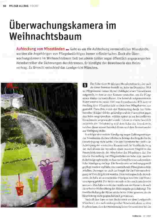 Vorschauseite 1: Überwachungskamera im Weihnachtsbaum