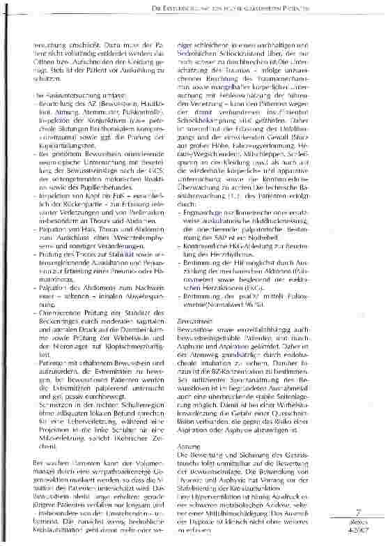 Vorschauseite 4: Die Erstversorgung eine polytraumatisierten Patienten