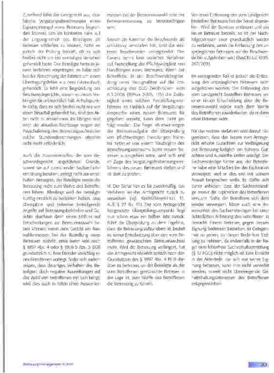 Vorschauseite 5: Vorgeschlagener Berufsbetreuer hat ausnahmsweise Beschwerderecht gegen Nichtbestellung
