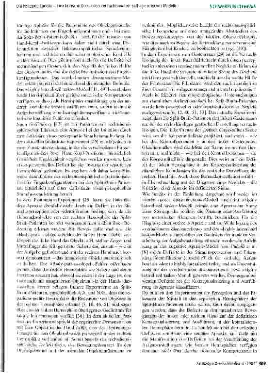 Vorschauseite 5: Die kallosale Apraxie - eine kritische Diskussion der traditionellenpathogenetischen Modelle