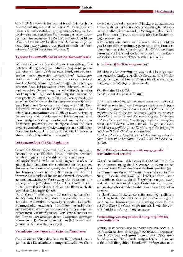 Vorschauseite 2: Minderungspflicht bei vom Krankenhausträger „eingekauften ärztlichen Leistungen?
